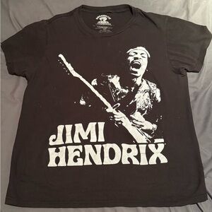 Black Jimi Hendrix Graphic T-Shirt